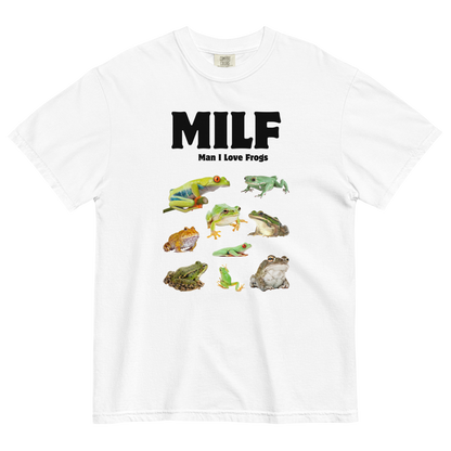 Man I Love Frogs Heavyweight T-Shirt Online - White - Boozy Fox