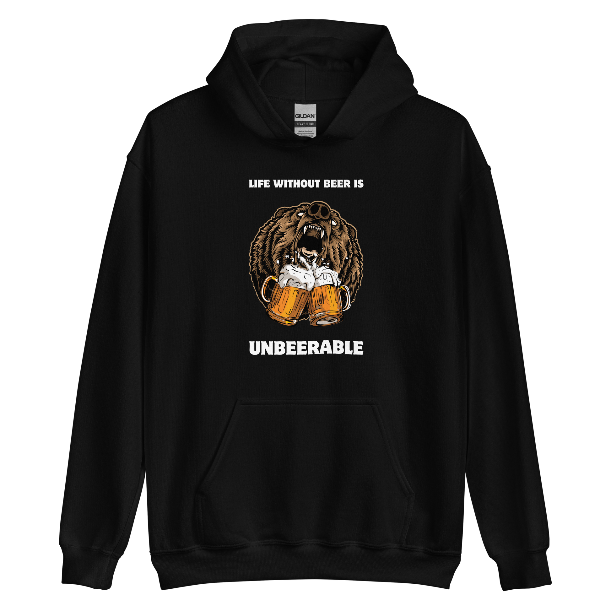 Life Without Beer Is Unbeerable Hoodie Online - Black - Boozy Fox