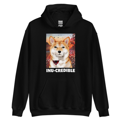 Funny Shiba Inu graphic hoodie in black by Boozy Fox