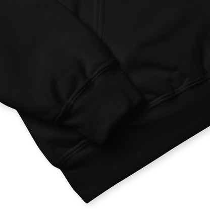 Product details of a hoodie in black by Boozy Fox