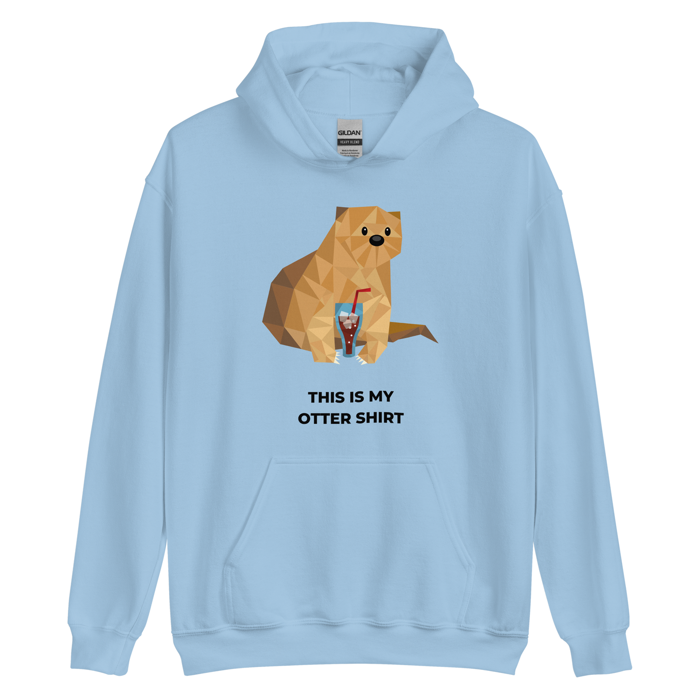 Light Blue Otter Hoodie featuring an adorably playful This Is My Otter Shirt graphic on the chest - Funny Graphic Otter Hoodies - Boozy Fox