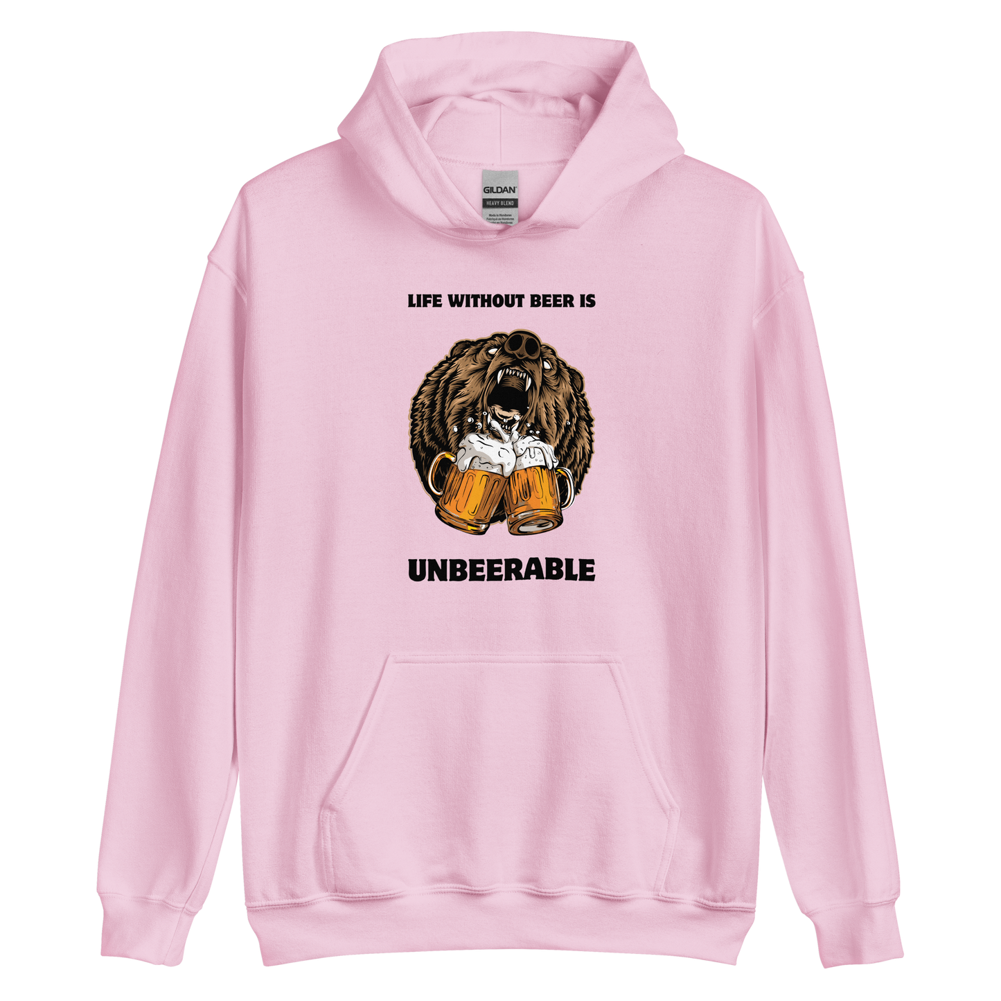 Life Without Beer Is Unbeerable Hoodie Online - Light Pink - Boozy Fox