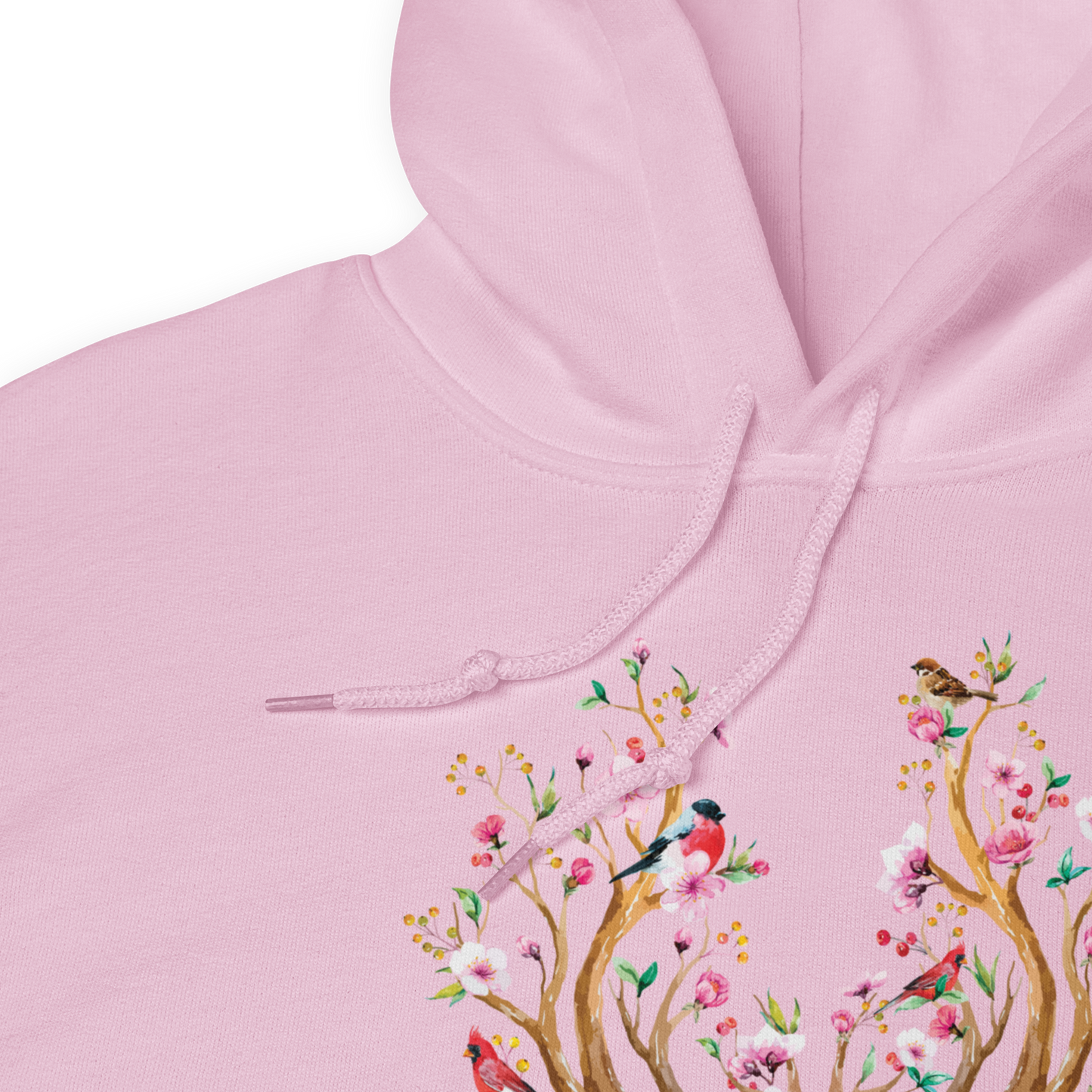 Product details of a Light Pink Floral Red Deer Hoodie featuring a captivating Floral Red Deer graphic on the chest - Cute Graphic Deer Hoodies - Boozy Fox