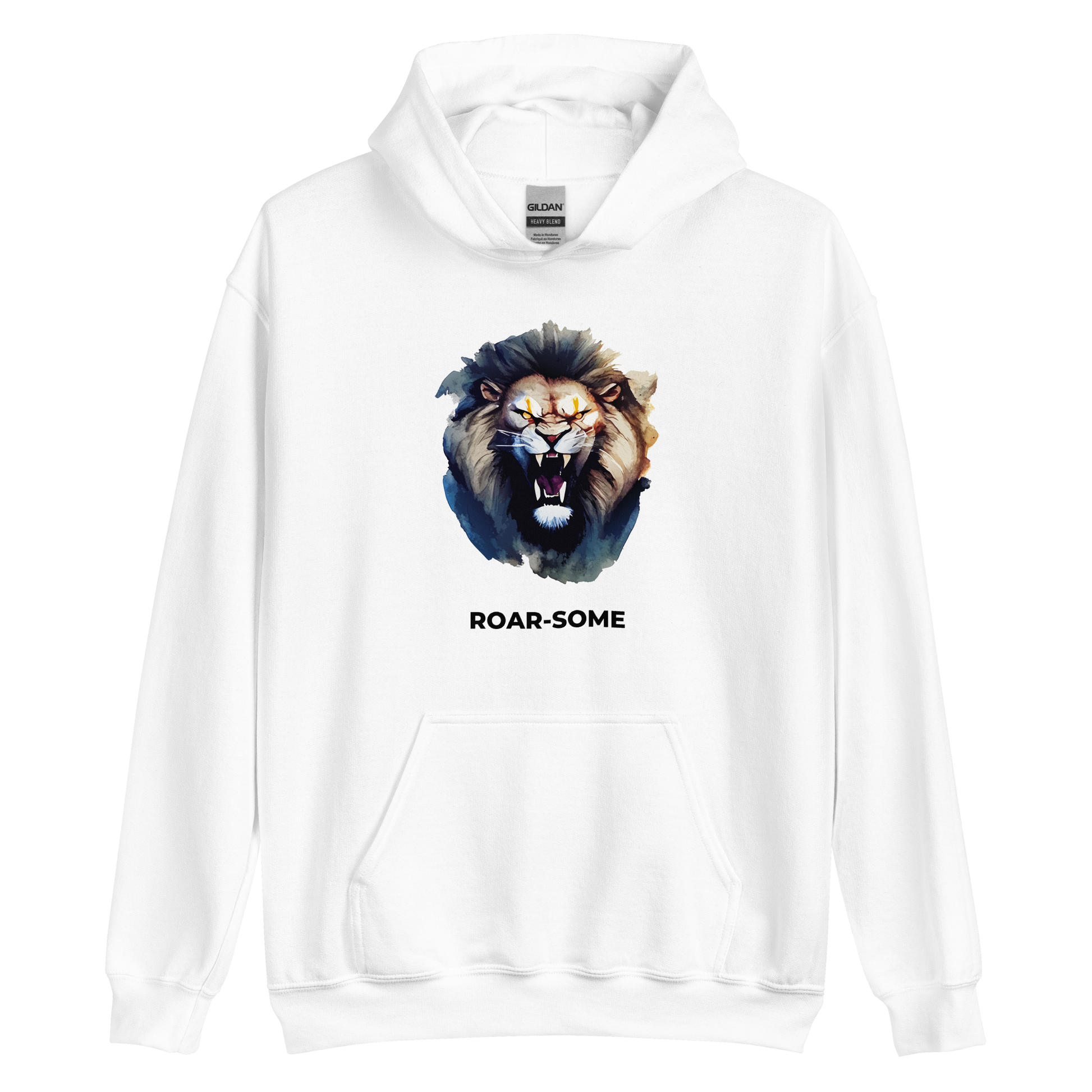 Roar-Some Lion Hoodie Online - White - Boozy Fox