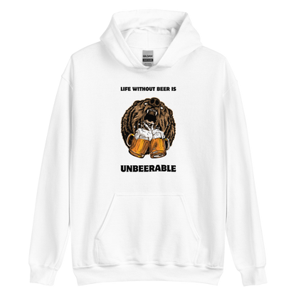 Life Without Beer Is Unbeerable Hoodie Online - White - Boozy Fox