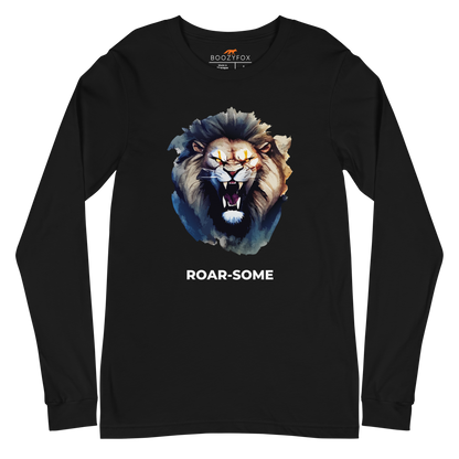 Roar-Some Lion Long Sleeve Tee Online - Black - Boozy Fox