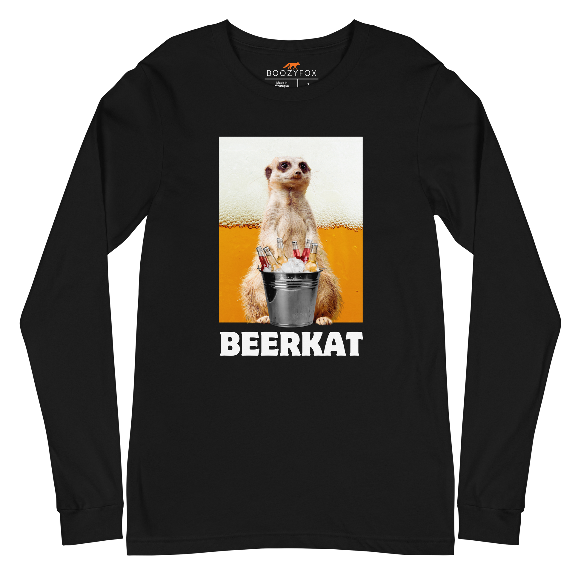 Meerkat Long Sleeve Tee Online - Black - Boozy Fox