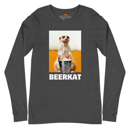 Meerkat Long Sleeve Tee Online - Dark Grey Heather - Boozy Fox