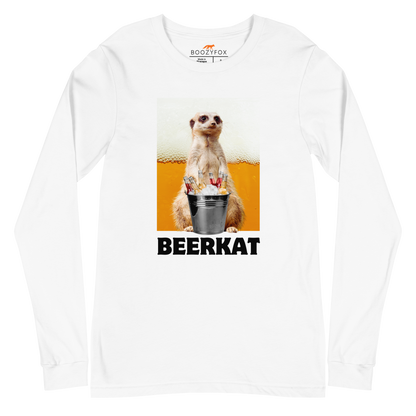 Meerkat Long Sleeve Tee Online - White - Boozy Fox