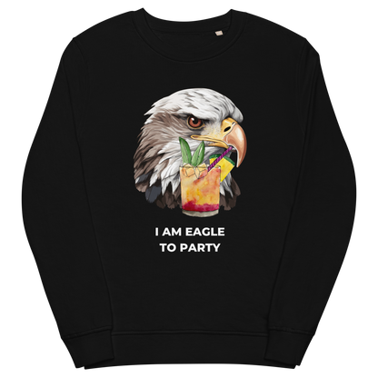 Eagle Organic Cotton Sweatshirt Online - Black - Boozy Fox