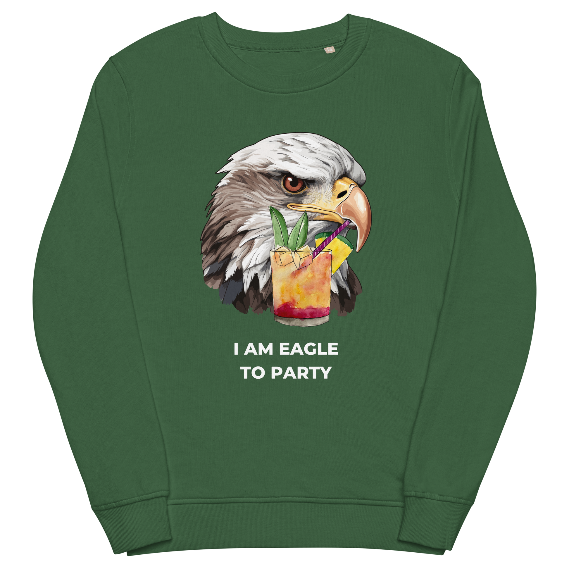 Eagle Organic Cotton Sweatshirt Online - Bottle Green - Boozy Fox