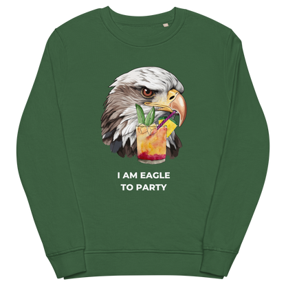 Eagle Organic Cotton Sweatshirt Online - Bottle Green - Boozy Fox