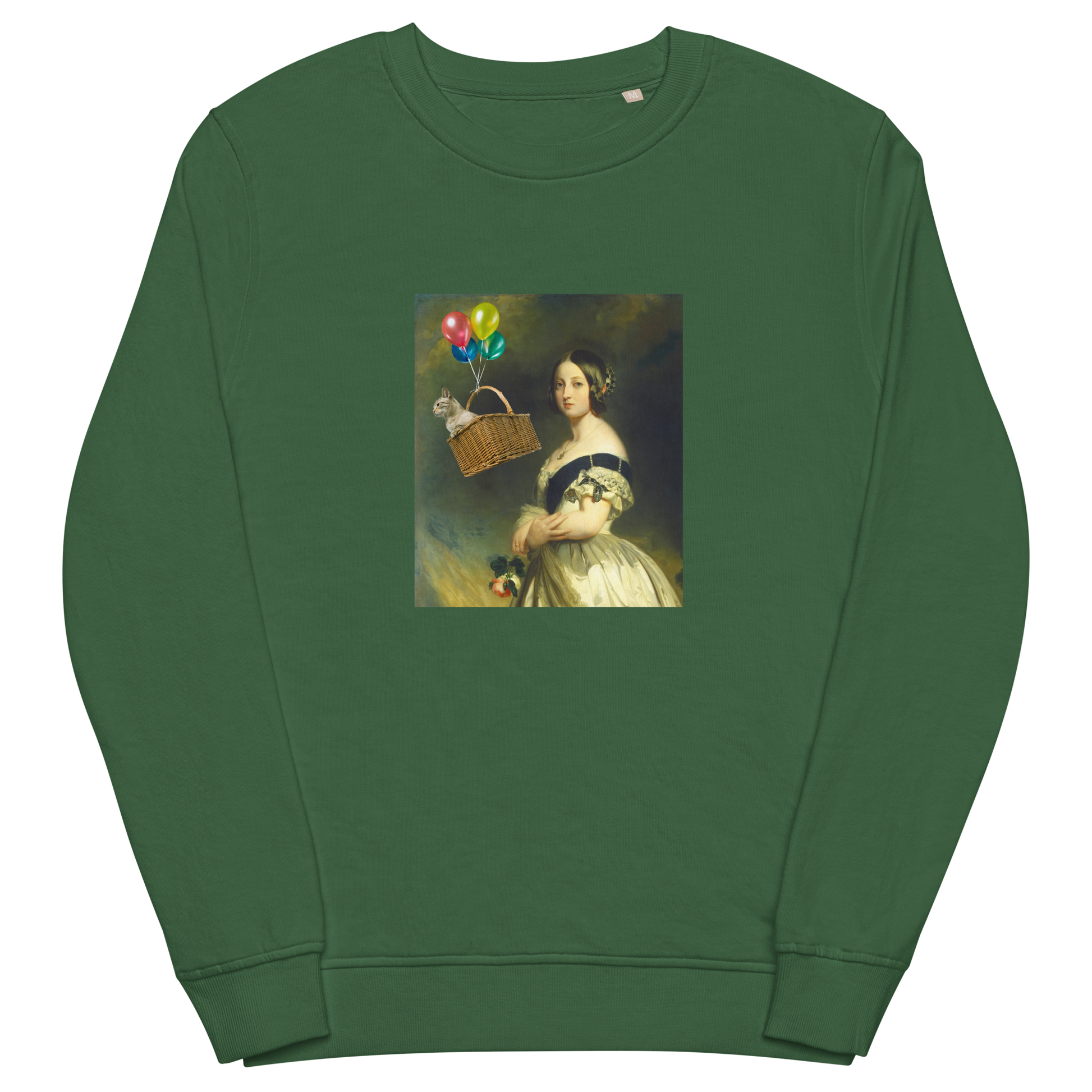 Young Queen Victoria Organic Cotton Sweatshirt Online - Bottle Green - Boozy Fox