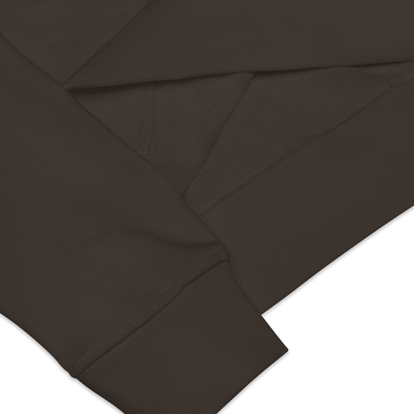 Close details of a Deep Charcoal Grey Organic Cotton Sweatshirt - Boozy Fox