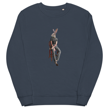 Anthropomorphic Rabbit Organic Cotton Sweatshirt Online - French Navy - Boozy Fox