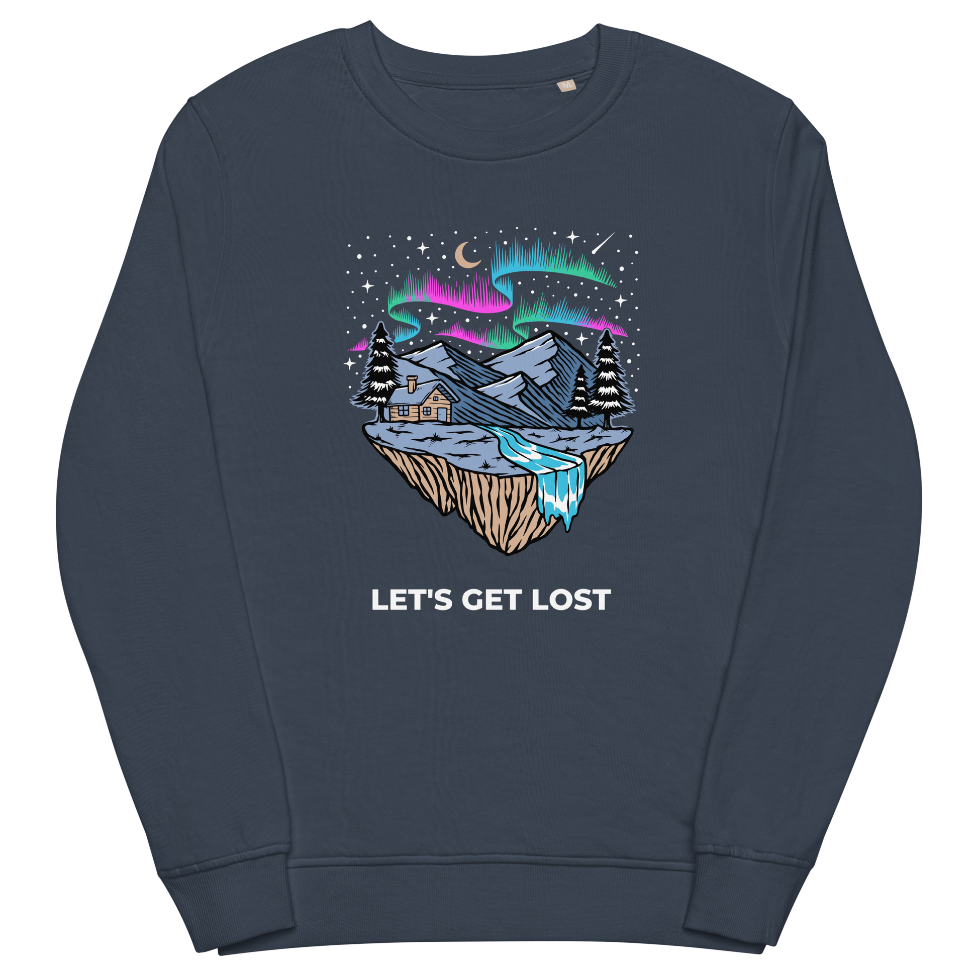 Let's Get Lost Organic Cotton Sweatshirt Online - French Navy - Boozy Fox