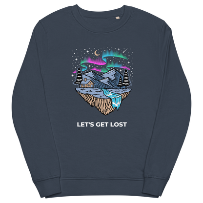 Let's Get Lost Organic Cotton Sweatshirt Online - French Navy - Boozy Fox