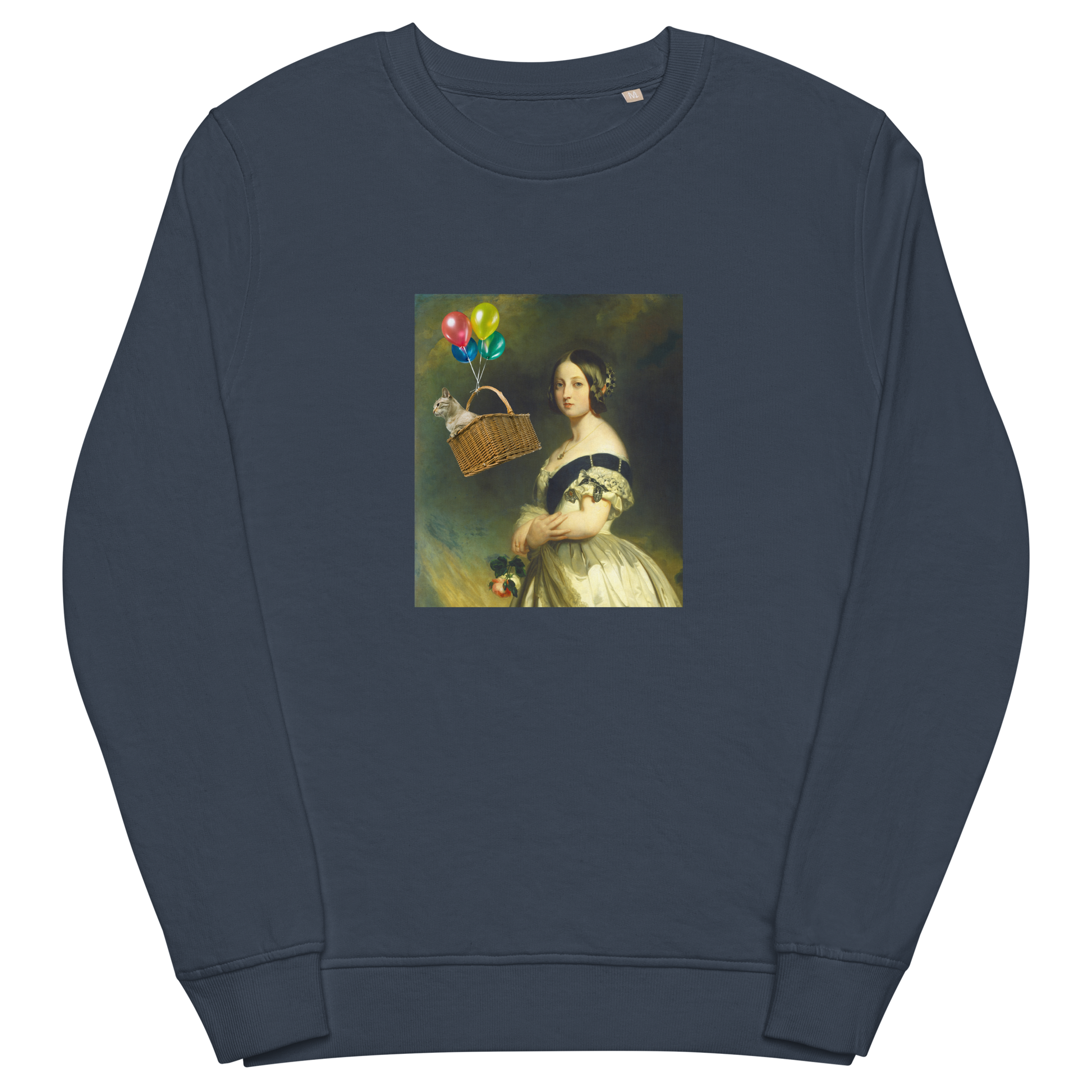 Young Queen Victoria Organic Cotton Sweatshirt Online - French Navy - Boozy Fox