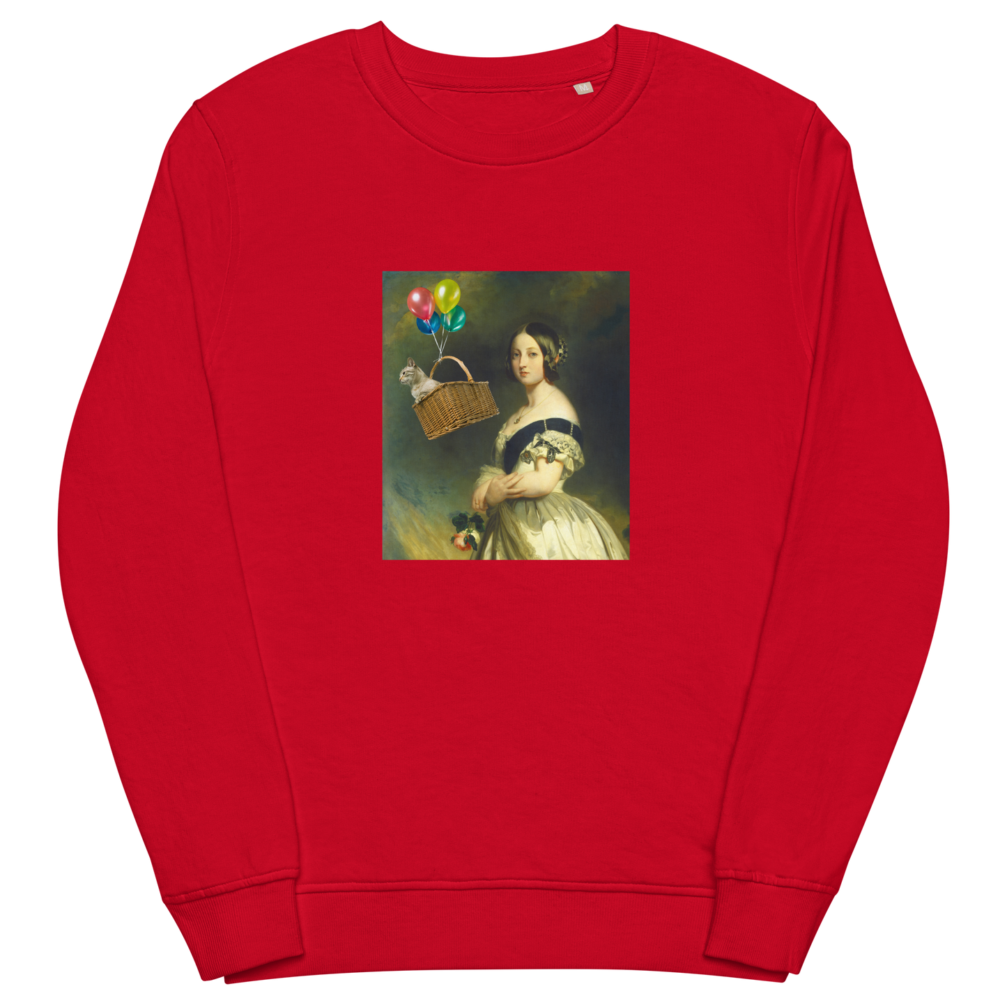 Young Queen Victoria Organic Cotton Sweatshirt Online - Red - Boozy Fox