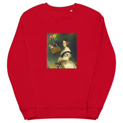 Young Queen Victoria Organic Cotton Sweatshirt Online - Red - Boozy Fox