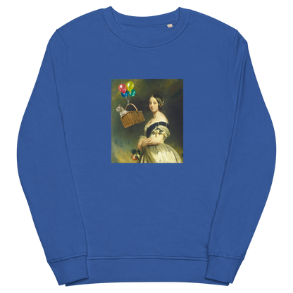 Young Queen Victoria Organic Cotton Sweatshirt Online - Royal Blue - Boozy Fox