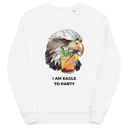 Eagle Organic Cotton Sweatshirt Online - White - Boozy Fox