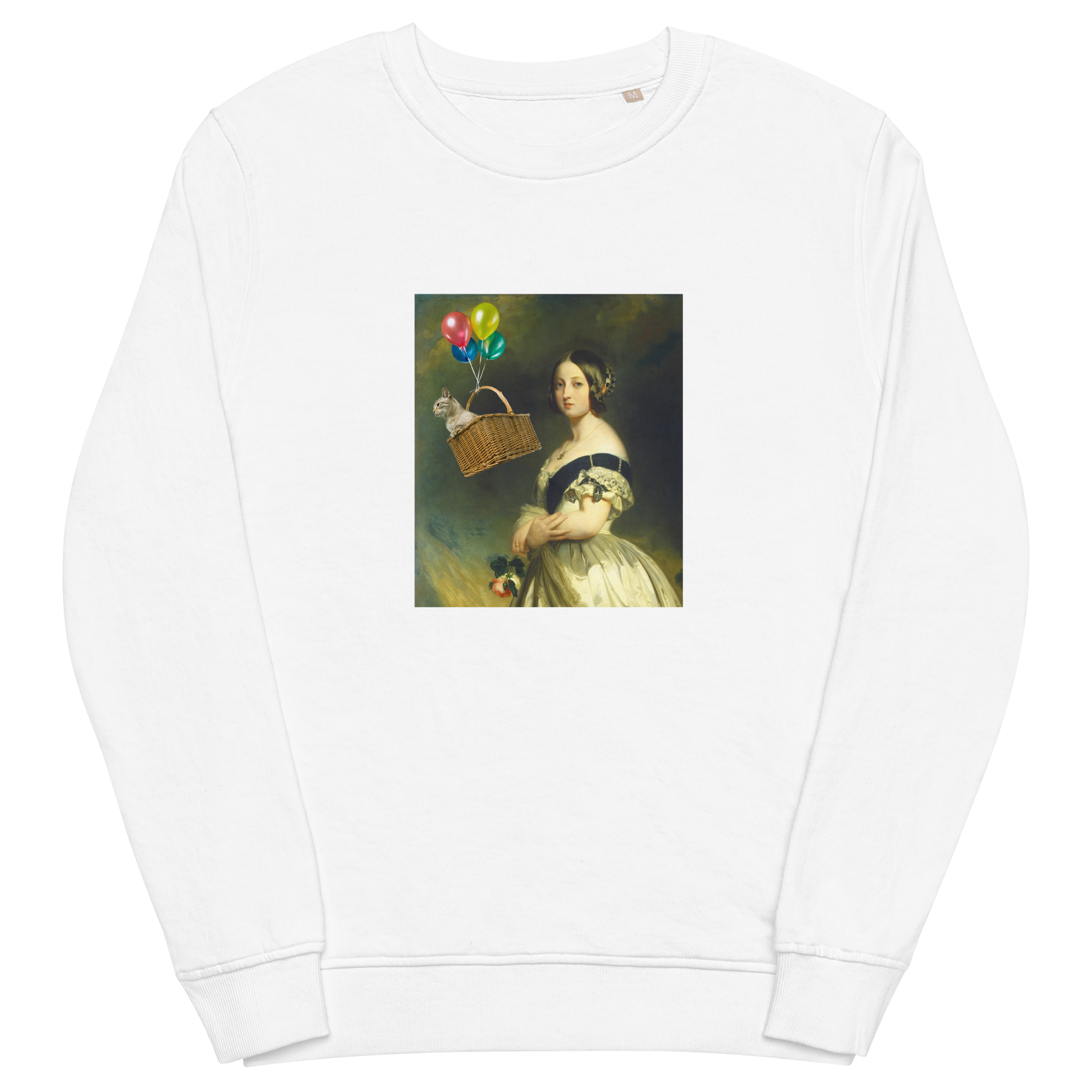 Young Queen Victoria Organic Cotton Sweatshirt Online - White - Boozy Fox