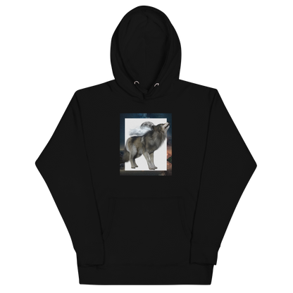 Wolf Premium Hoodie Online - Black - Boozy Fox