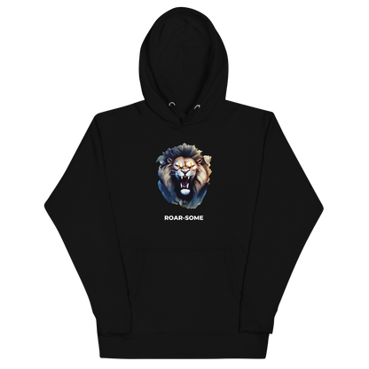 Roar-Some Lion Premium Hoodie Online - Black - Boozy Fox