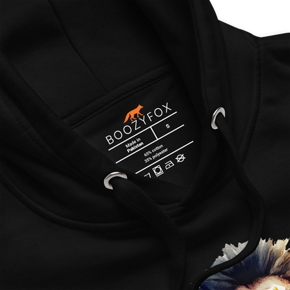 Product details of a black Roar-Some Lion Premium Hoodie - Boozy Fox