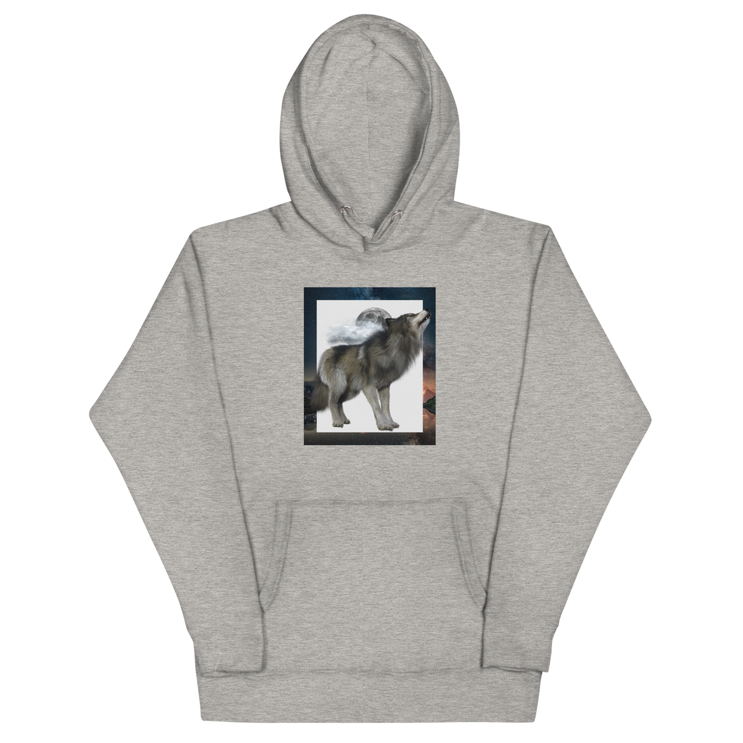 Wolf Premium Hoodie Online - Carbon Grey - Boozy Fox