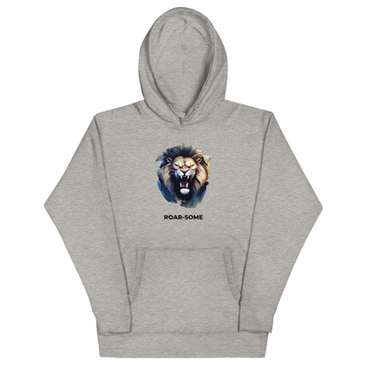 Roar-Some Lion Premium Hoodie Online - Carbon Grey - Boozy Fox