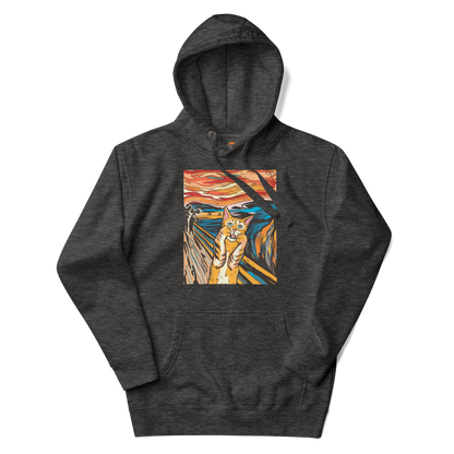 The Screaming Cat Premium Hoodie Online - Charcoal Heather - Boozy Fox