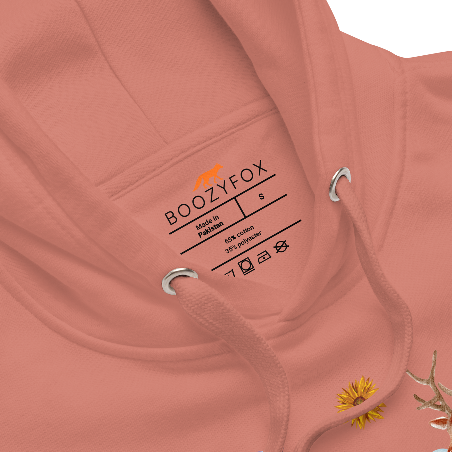 Product details of a Dusty Rose Premium Summer Is a State of Mind Hoodie showcasing a Summer Is a State of Mind graphic on the chest - Cute Graphic Summer Hoodies - Boozy Fox