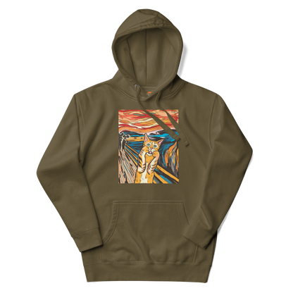 The Screaming Cat Premium Hoodie Online - Military Green - Boozy Fox