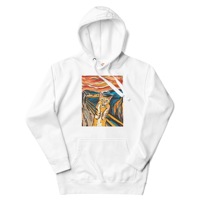 The Screaming Cat Premium Hoodie Online - White - Boozy Fox