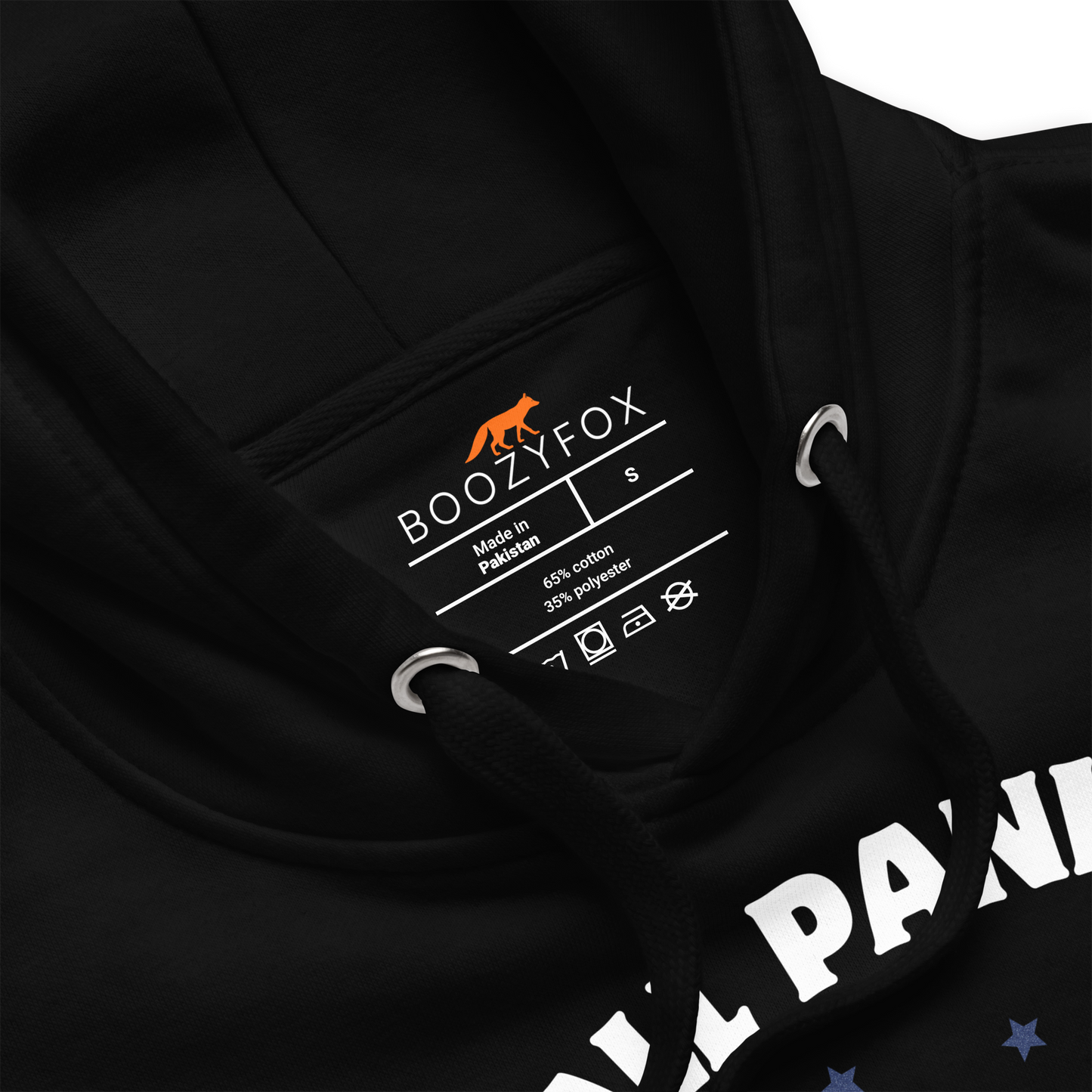 Product details of a Funny All Panic No Disco Raccoon Disco Ball premium graphic hoodie in black by Boozy Fox