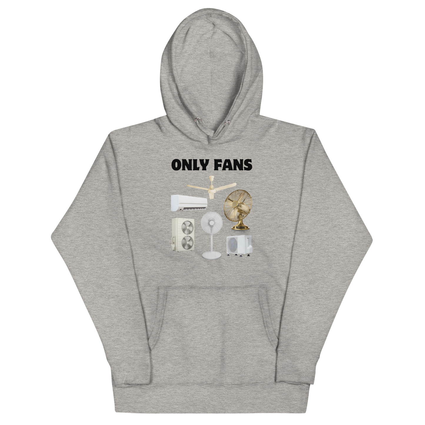 Funny Only Fans parody premium graphic hoodie in carbon grey by Boozy Fox