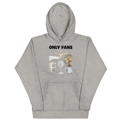 Funny Only Fans parody premium graphic hoodie in carbon grey by Boozy Fox