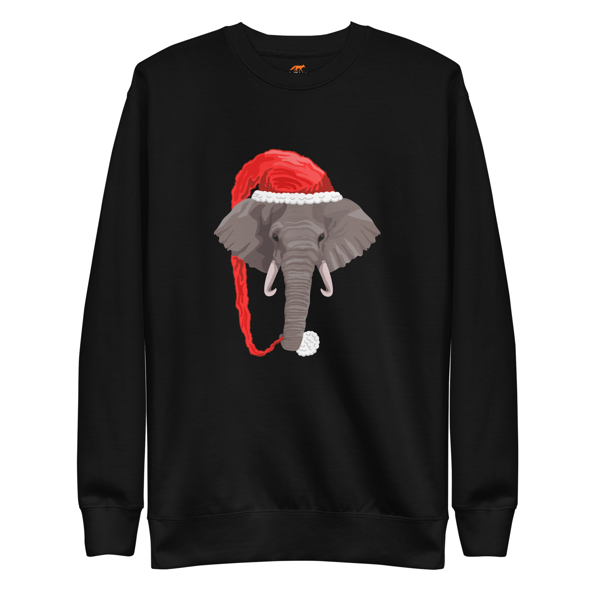 Christmas Elephant Graphic Premium Sweatshirt Online - Black - Boozy Fox