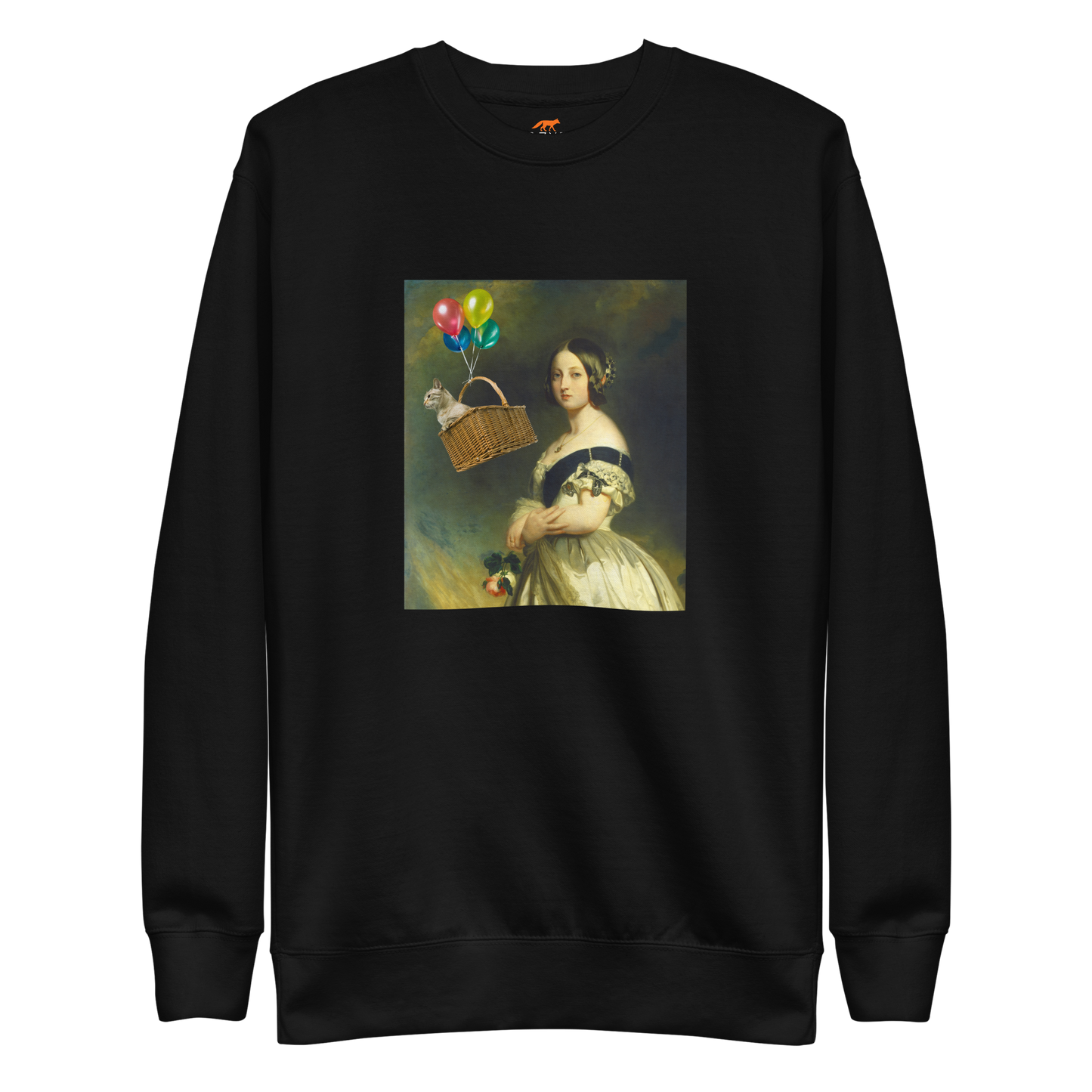 Young Queen Victoria Graphic Premium Sweatshirt Online - Black - Boozy Fox
