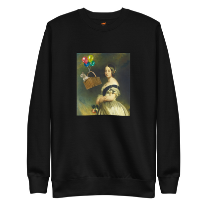 Young Queen Victoria Graphic Premium Sweatshirt Online - Black - Boozy Fox