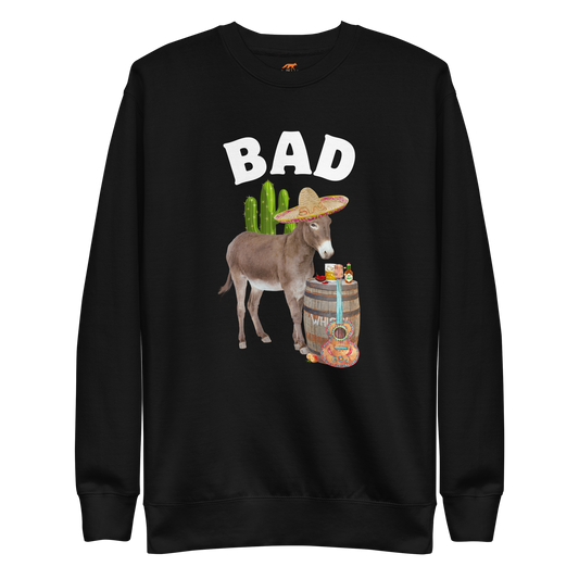 Bad Ass Donkey Graphic Premium Sweatshirt Online - Black - Boozy Fox