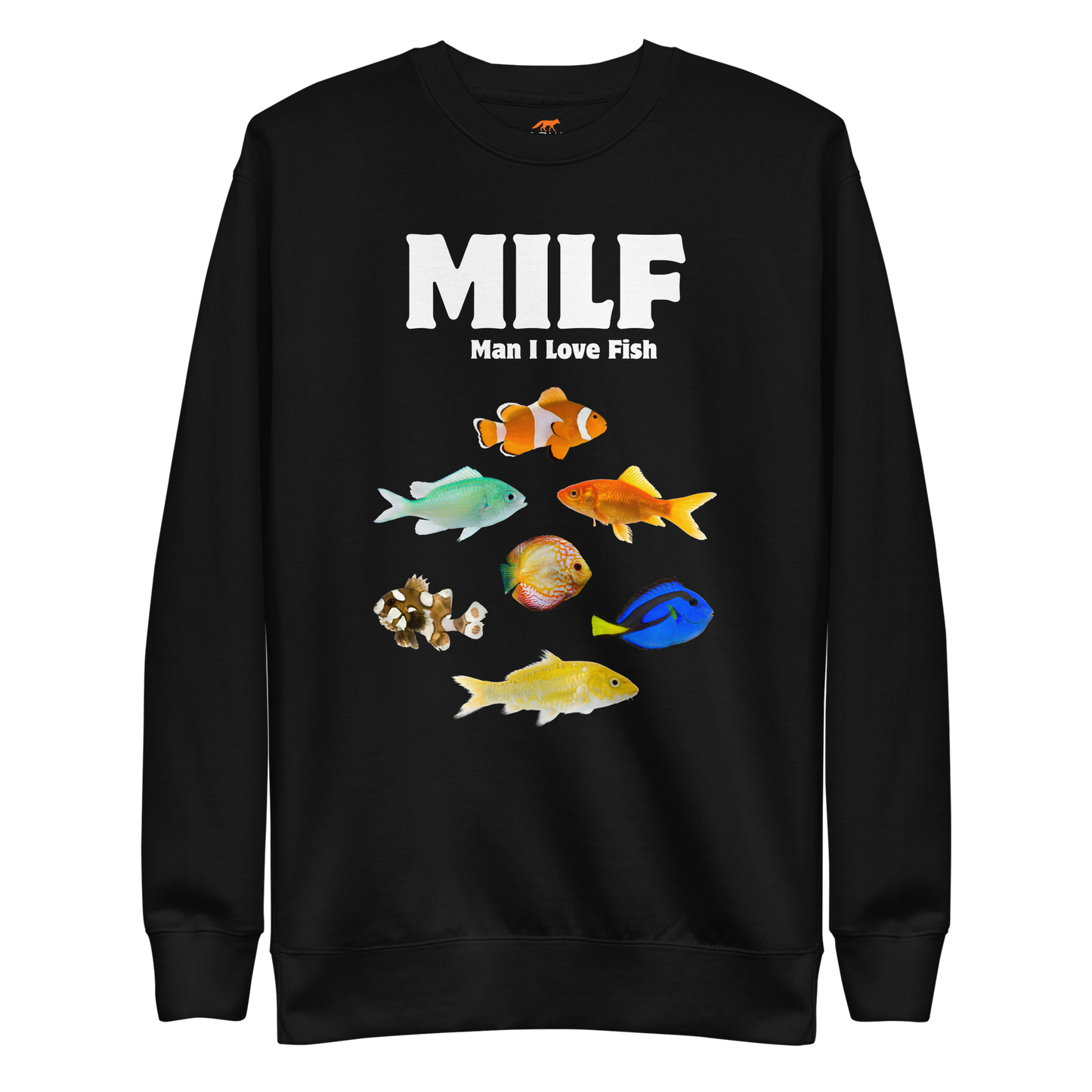 Man I Love Fish Graphic Premium Sweatshirt Online - Black - Boozy Fox
