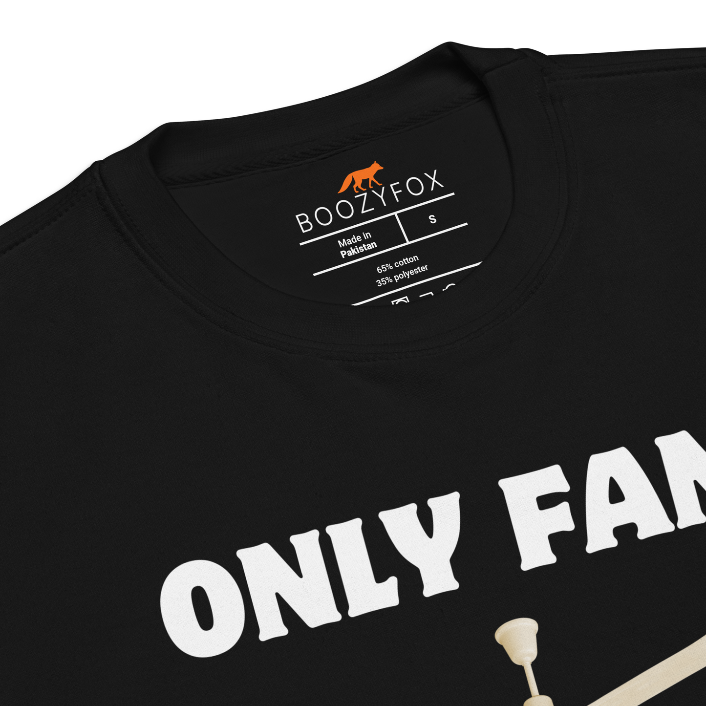 Product details of a Black Only Fans Graphic Premium Sweatshirt - Boozy Fox