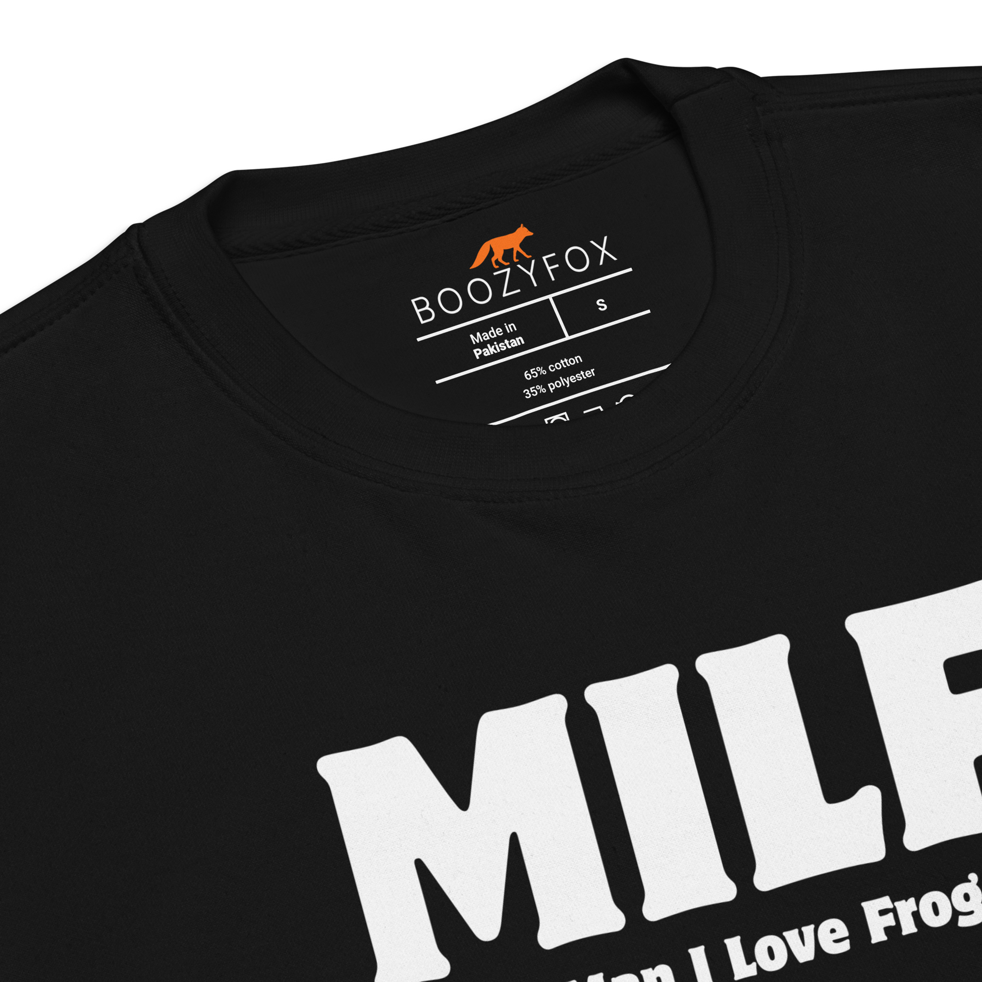 Product details of a Black Man I Love Frogs Graphic Premium Sweatshirt - Boozy Fox