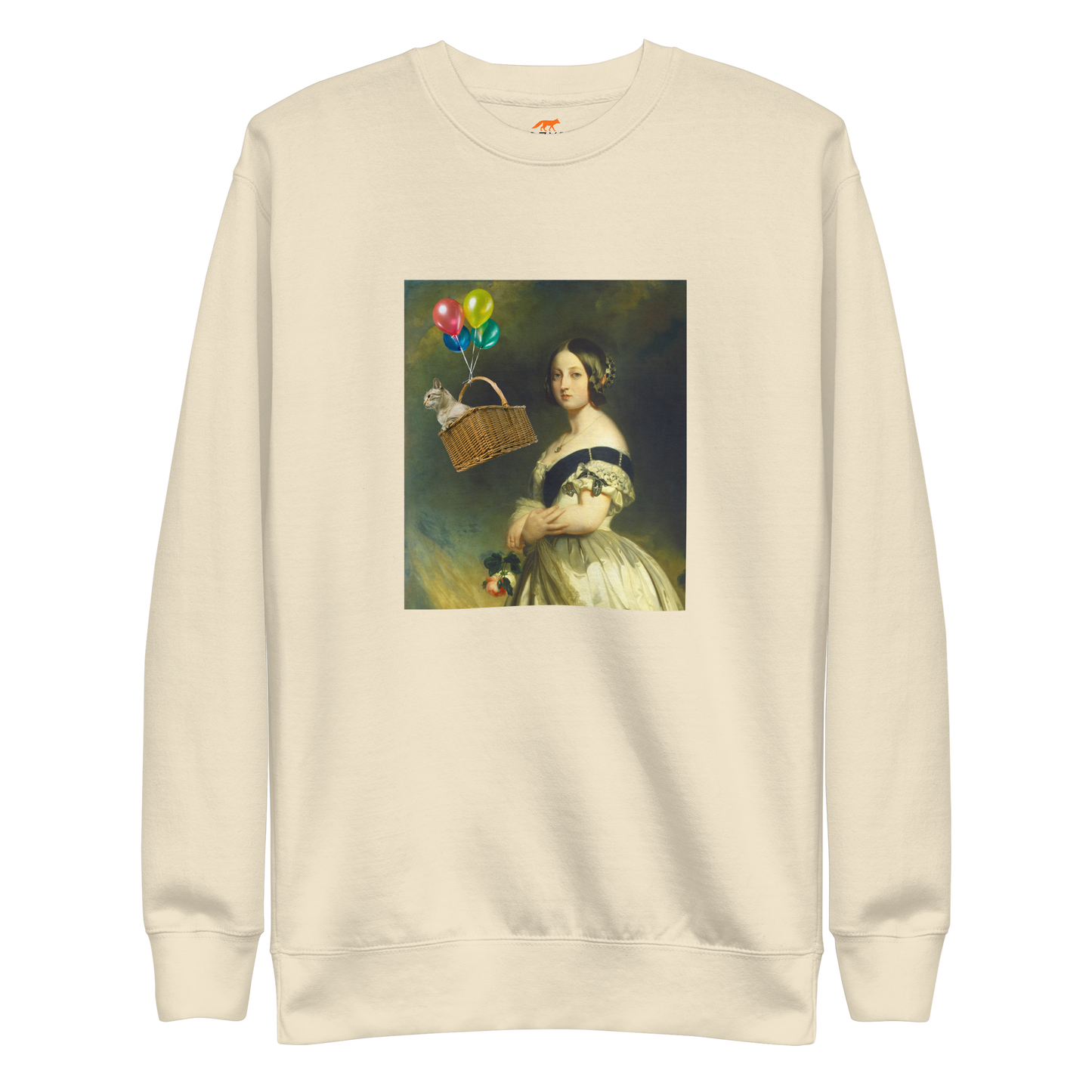 Young Queen Victoria Graphic Premium Sweatshirt Online - Bone - Boozy Fox