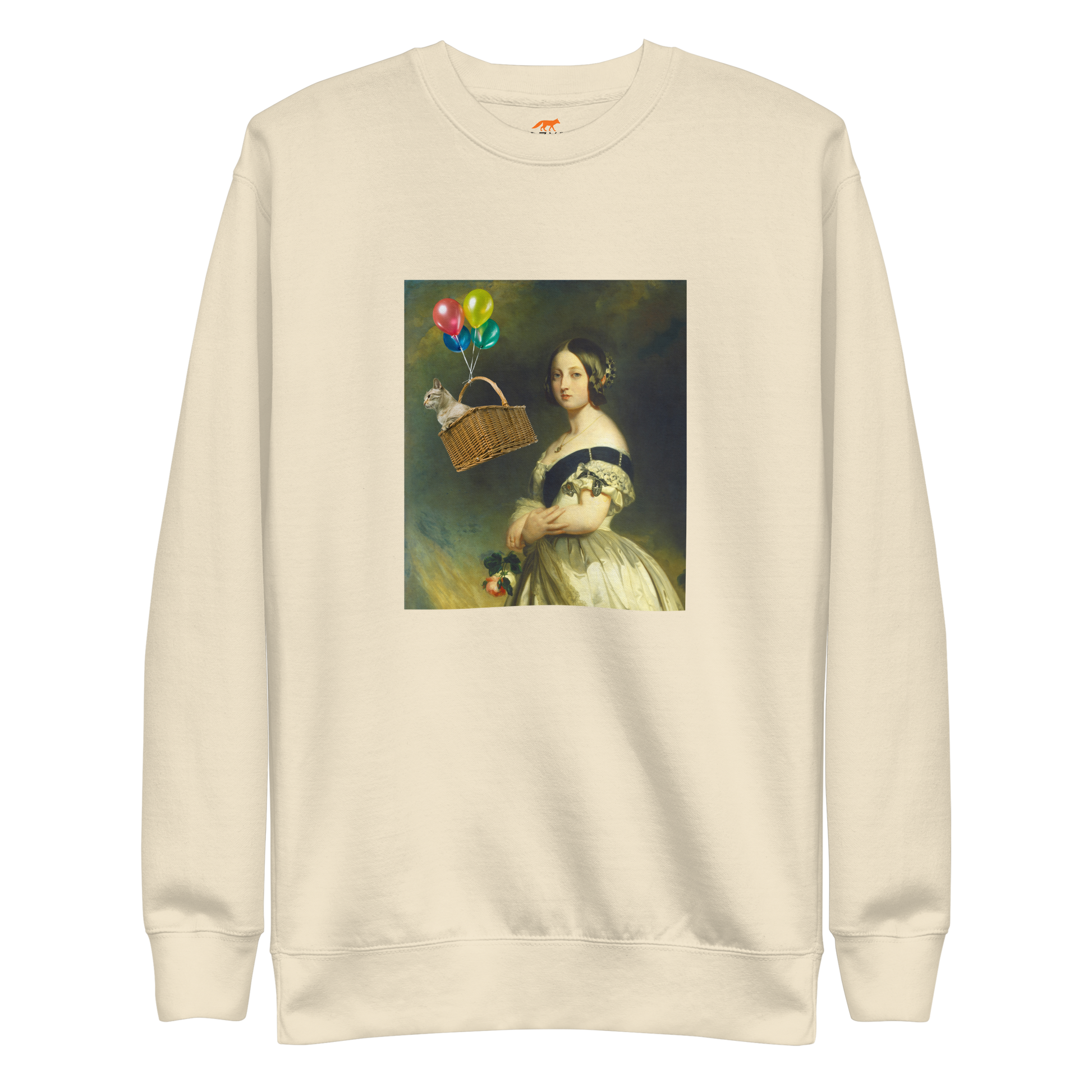 Young Queen Victoria Graphic Premium Sweatshirt Online - Bone - Boozy Fox