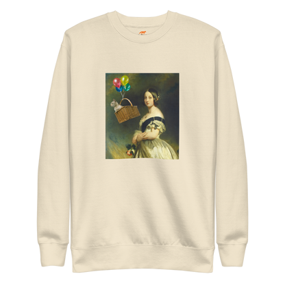 Young Queen Victoria Graphic Premium Sweatshirt Online - Bone - Boozy Fox