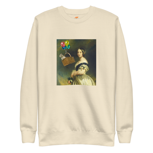 Young Queen Victoria Graphic Premium Sweatshirt Online - Bone - Boozy Fox